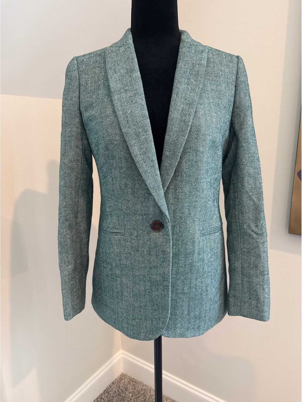 J Crew Herringbone Woman’s Blazer sz 2